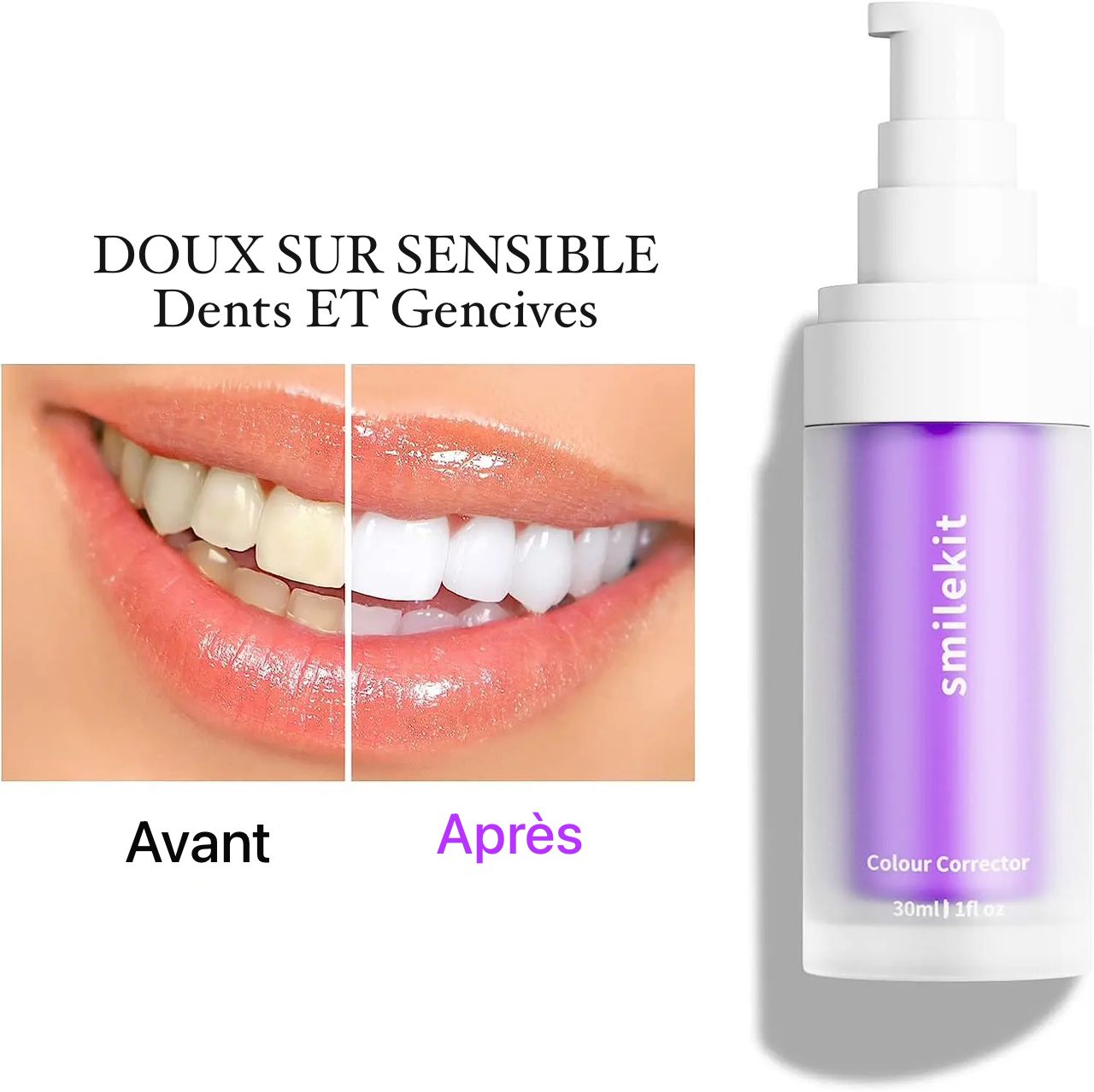 Dentifrice violet pour le blanchiment des dents V34